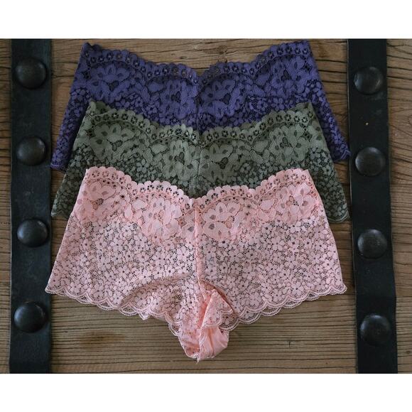 Victoria's Secret Body by Victoria Lace Shortie Panty Bundle Sz XS New 3 pieces - Picture 1 of 4
